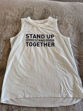 Athleta Tank Top with Navy 'Stand Up Together' Graphic